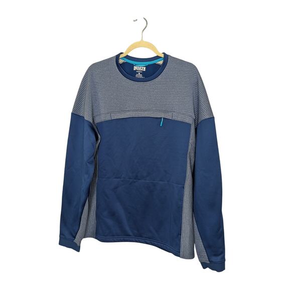 Duluth Trading Co Blue Boundary Layer Fleece Pullover Sweatshirt Men Size Medium - Picture 1 of 4